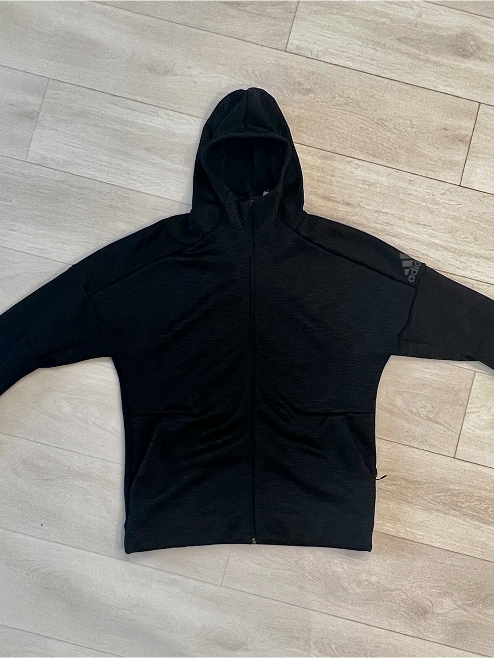 adidas Black Full-Zip Hooded Sweater
